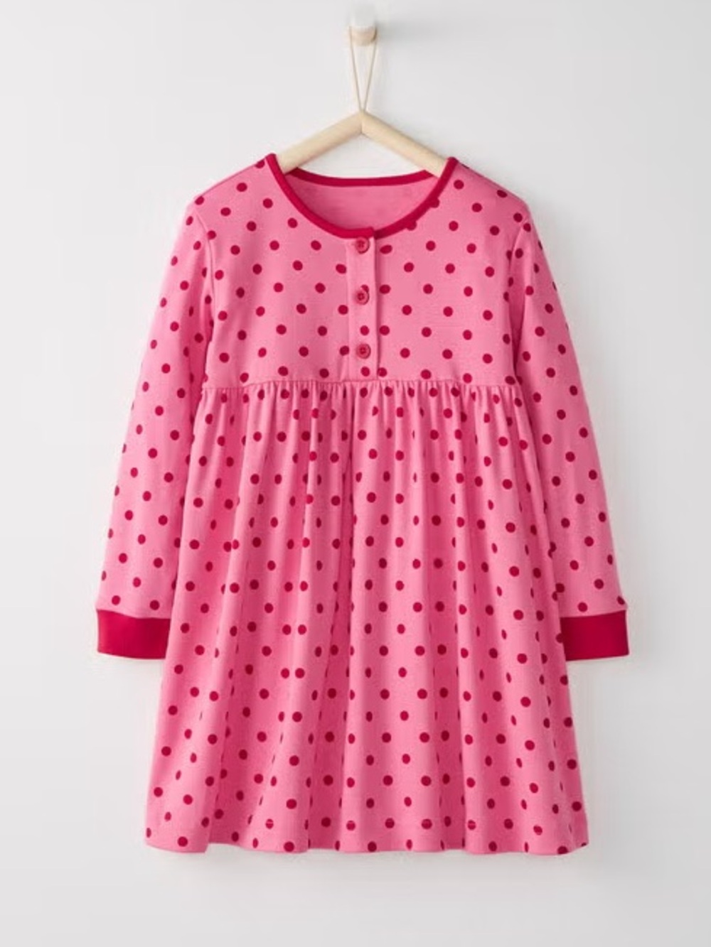 Hanna Andersson Pink Polkadot Playdress Size 120 (6/7)